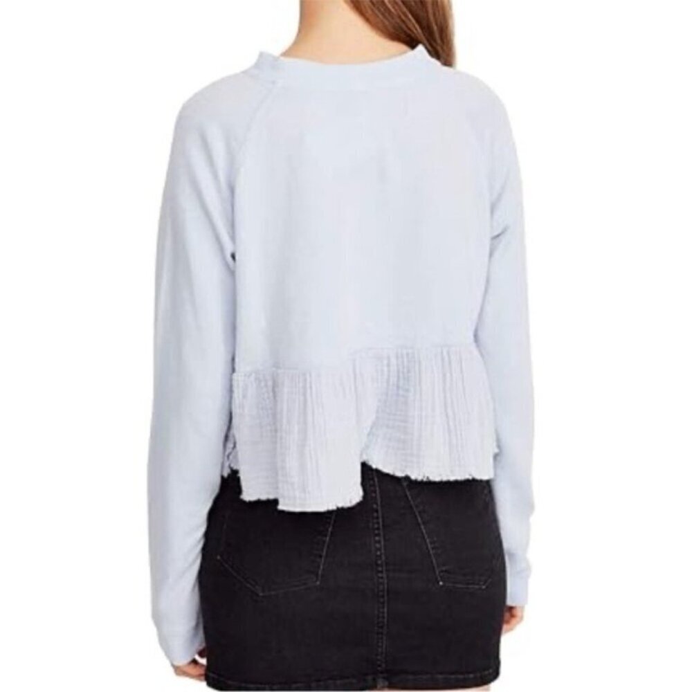 Free People Sweet Jane Pullover, Size Large - Light Blue - Picture 2 of 11